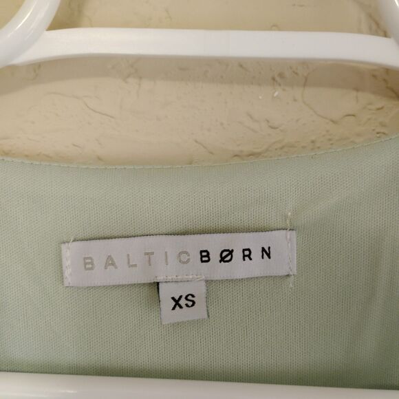 Baltic Born K Maxi Gown XS Katrina Bridesmaid Sage Green Chiffon Flowy high slit - Picture 3 of 11